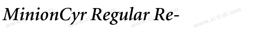 MinionCyr Regular Re字体转换